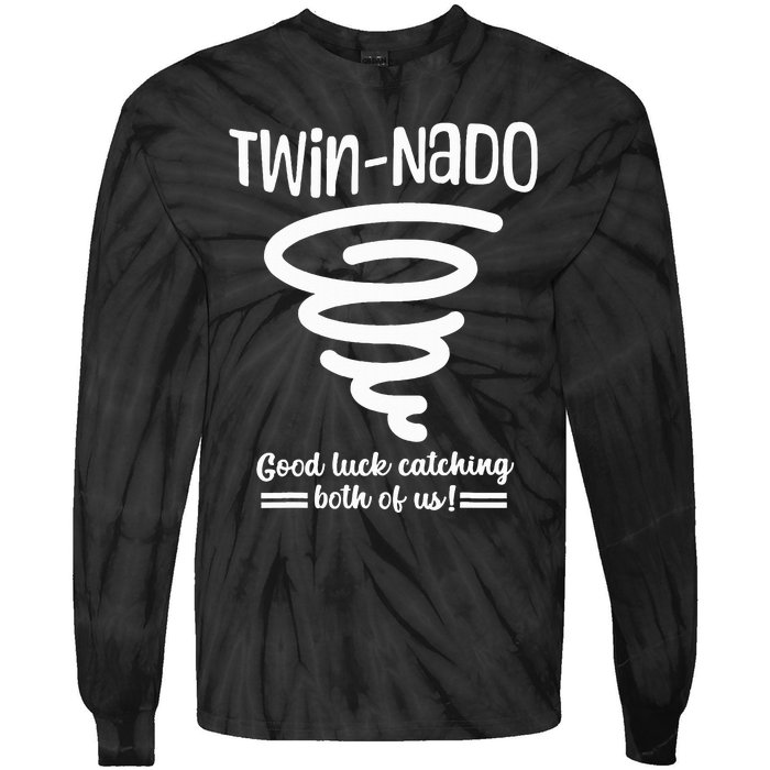 Tornado Twin Day For Spirit Week Best Friend Twinning Sister Tie-Dye Long Sleeve Shirt