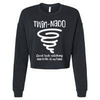 Tornado Twin Day For Spirit Week Best Friend Twinning Sister Cropped Pullover Crew