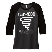 Tornado Twin Day For Spirit Week Best Friend Twinning Sister Women's Tri-Blend 3/4-Sleeve Raglan Shirt