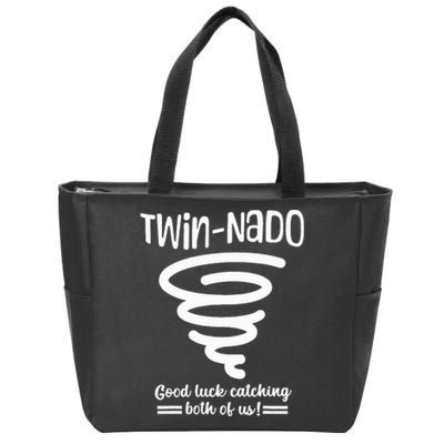 Tornado Twin Day For Spirit Week Best Friend Twinning Sister Zip Tote Bag