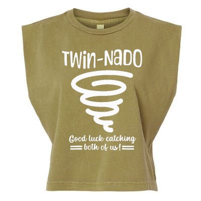 Tornado Twin Day For Spirit Week Best Friend Twinning Sister Garment-Dyed Women's Muscle Tee