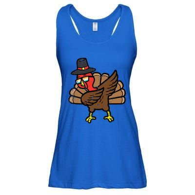 Thanksgiving Turkey Dab Dance Ladies Essential Flowy Tank