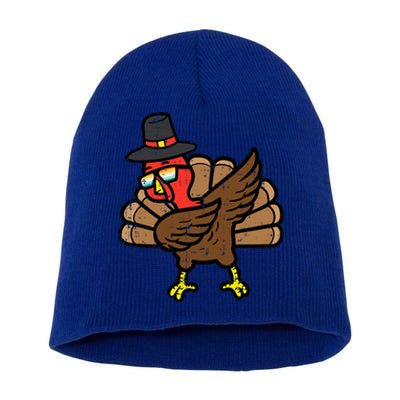 Thanksgiving Turkey Dab Dance Short Acrylic Beanie