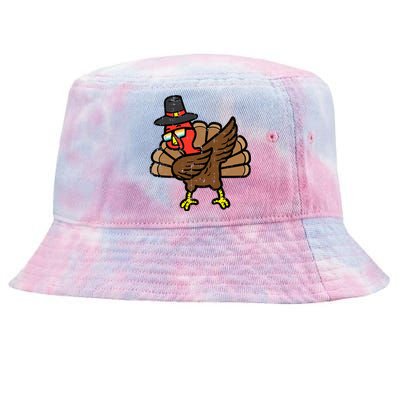 Thanksgiving Turkey Dab Dance Tie-Dyed Bucket Hat