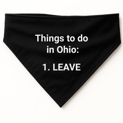 Things To Do In Ohio Leave Funny Ohio Memes USA-Made Doggie Bandana