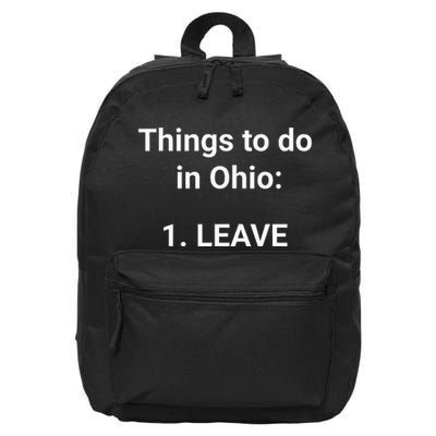 Things To Do In Ohio Leave Funny Ohio Memes 16 in Basic Backpack