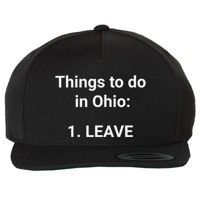 Things To Do In Ohio Leave Funny Ohio Memes Wool Snapback Cap