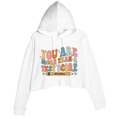 Teacher Test Day You Are More Than A Test Score Crop Fleece Hoodie