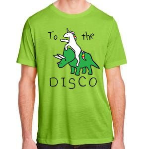 To The Disco Magical Unicorn Dinosaur Retro 80s Party Adult ChromaSoft Performance T-Shirt