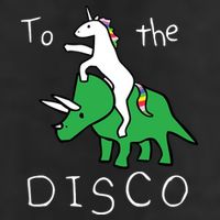 To The Disco Magical Unicorn Dinosaur Retro 80s Party Garment-Dyed Heavyweight T-Shirt