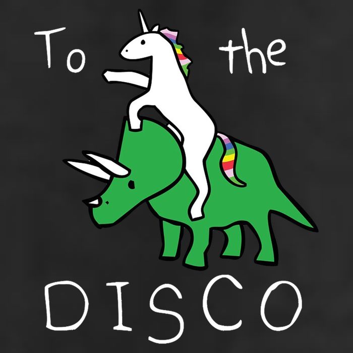 To The Disco Magical Unicorn Dinosaur Retro 80s Party Garment-Dyed Heavyweight T-Shirt