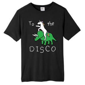 To The Disco Magical Unicorn Dinosaur Retro 80s Party Tall Fusion ChromaSoft Performance T-Shirt