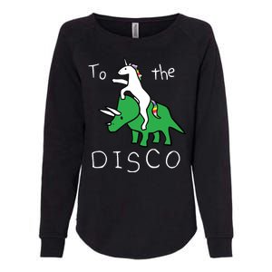 To The Disco Magical Unicorn Dinosaur Retro 80s Party Womens California Wash Sweatshirt