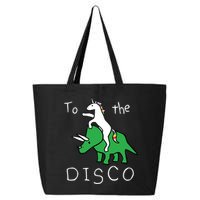 To The Disco Magical Unicorn Dinosaur Retro 80s Party 25L Jumbo Tote