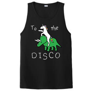 To The Disco Magical Unicorn Dinosaur Retro 80s Party PosiCharge Competitor Tank