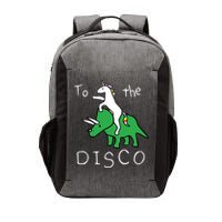 To The Disco Magical Unicorn Dinosaur Retro 80s Party Vector Backpack