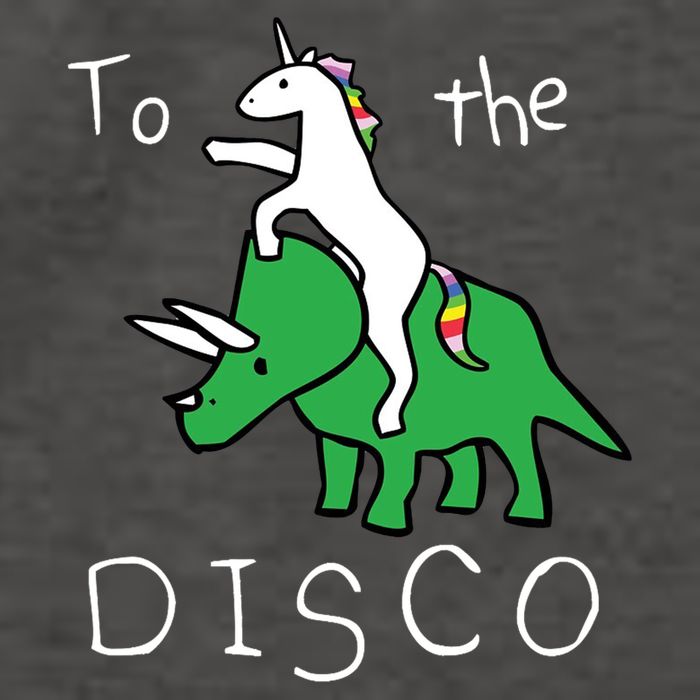 To The Disco Magical Unicorn Dinosaur Retro 80s Party Vector Backpack