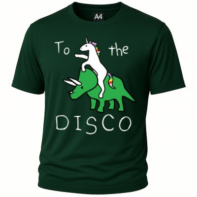 To The Disco Magical Unicorn Dinosaur Retro 80s Party Performance Shirt