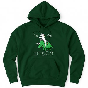 To The Disco Magical Unicorn Dinosaur Retro 80s Party Hoodie