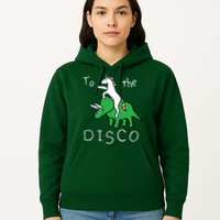 To The Disco Magical Unicorn Dinosaur Retro 80s Party Hoodie