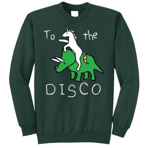 To The Disco Magical Unicorn Dinosaur Retro 80s Party Sweatshirt