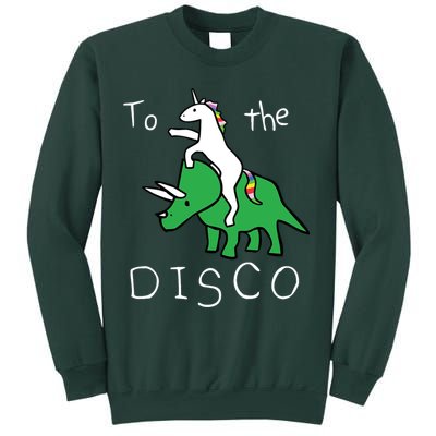 To The Disco Magical Unicorn Dinosaur Retro 80s Party Sweatshirt