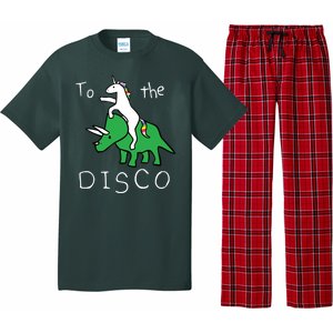 To The Disco Magical Unicorn Dinosaur Retro 80s Party Pajama Set