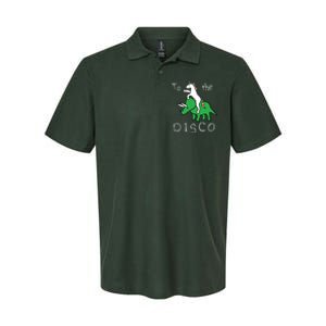 To The Disco Magical Unicorn Dinosaur Retro 80s Party Softstyle Adult Sport Polo