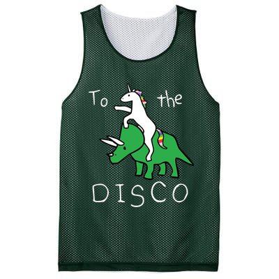 To The Disco Magical Unicorn Dinosaur Retro 80s Party Mesh Reversible Basketball Jersey Tank