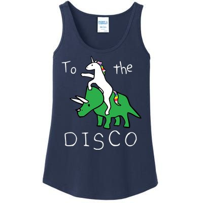 To The Disco Magical Unicorn Dinosaur Retro 80s Party Ladies Essential Tank