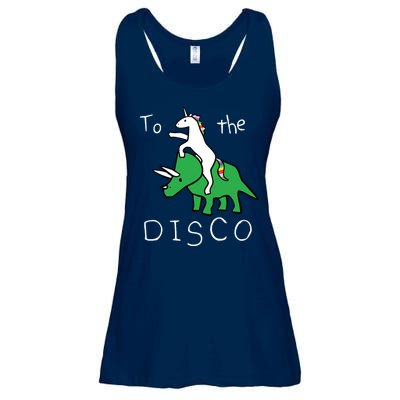 To The Disco Magical Unicorn Dinosaur Retro 80s Party Ladies Essential Flowy Tank