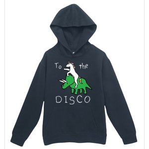 To The Disco Magical Unicorn Dinosaur Retro 80s Party Urban Pullover Hoodie