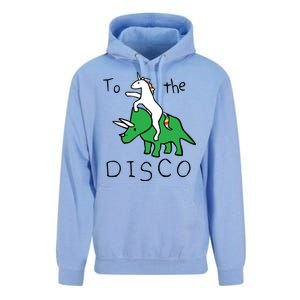 To The Disco Magical Unicorn Dinosaur Retro 80s Party Unisex Surf Hoodie