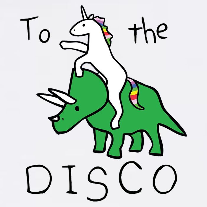 To The Disco Magical Unicorn Dinosaur Retro 80s Party Garment-Dyed Sweatshirt