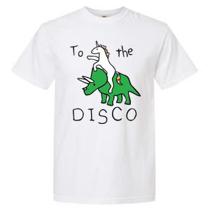 To The Disco Magical Unicorn Dinosaur Retro 80s Party Garment-Dyed Heavyweight T-Shirt