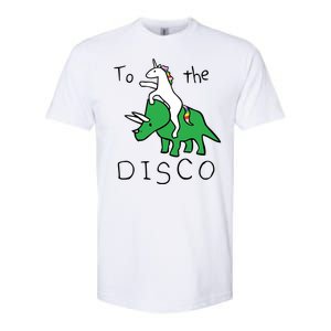 To The Disco Magical Unicorn Dinosaur Retro 80s Party Softstyle CVC T-Shirt