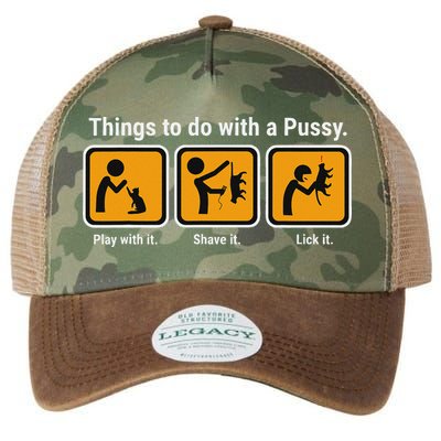 Things To Do With A Pussy Cat Graphic Legacy Tie Dye Trucker Hat