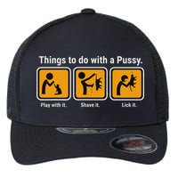 Things To Do With A Pussy Cat Graphic Flexfit Unipanel Trucker Cap