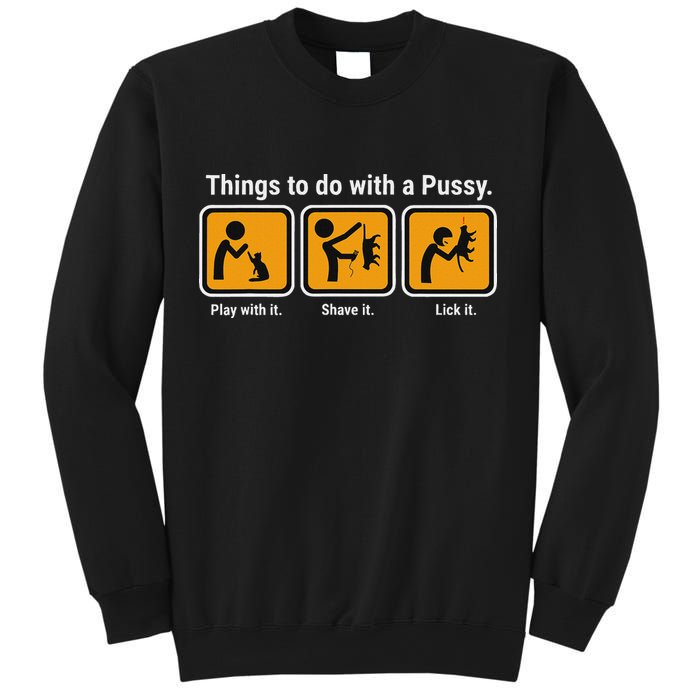 Things To Do With A Pussy Cat Graphic Sweatshirt