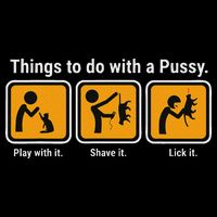 Things To Do With A Pussy Cat Graphic Flat Bill Trucker Hat