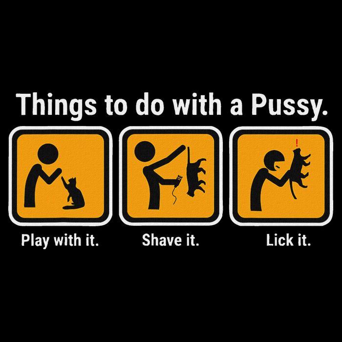 Things To Do With A Pussy Cat Graphic Flat Bill Trucker Hat