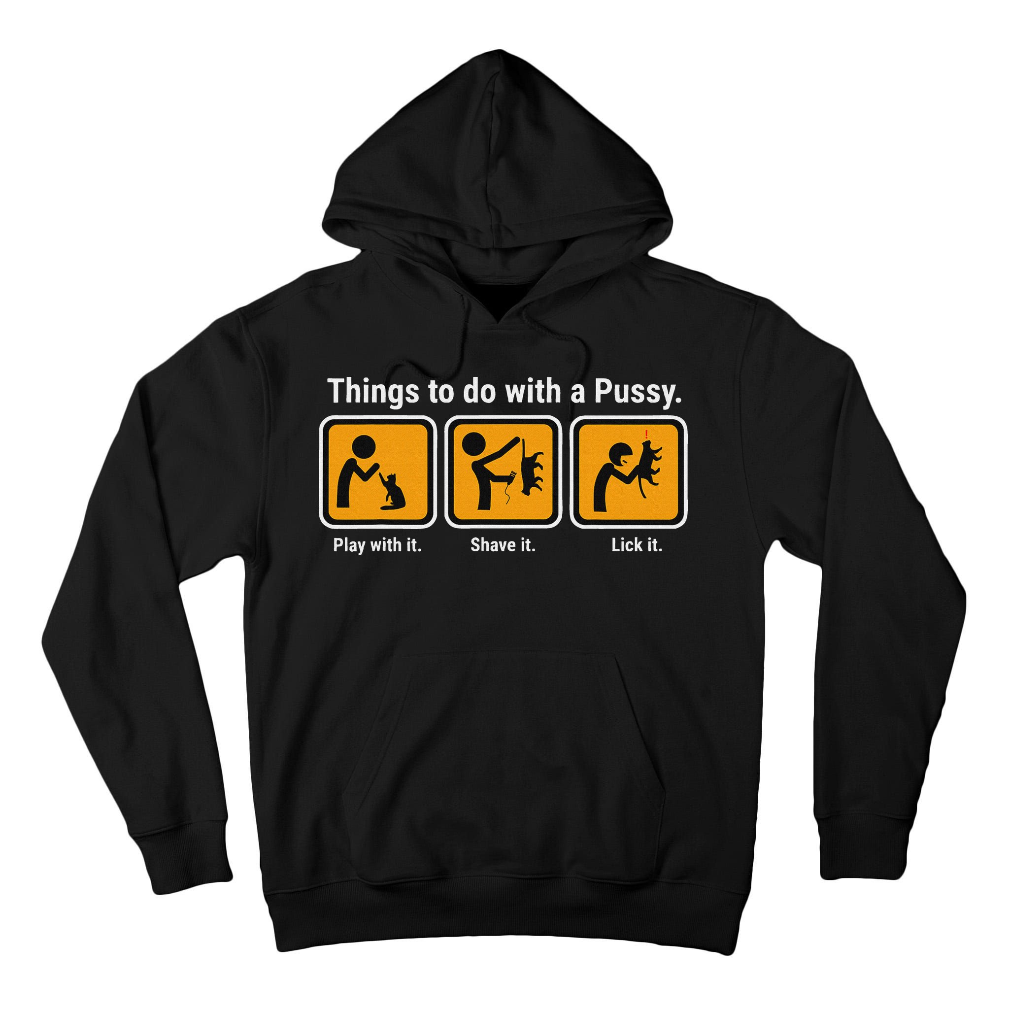 Things To Do With A Pussy Cat Graphic Tall Hoodie