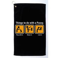 Things To Do With A Pussy Cat Graphic Golf Towel