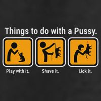 Things To Do With A Pussy Cat Graphic Golf Towel