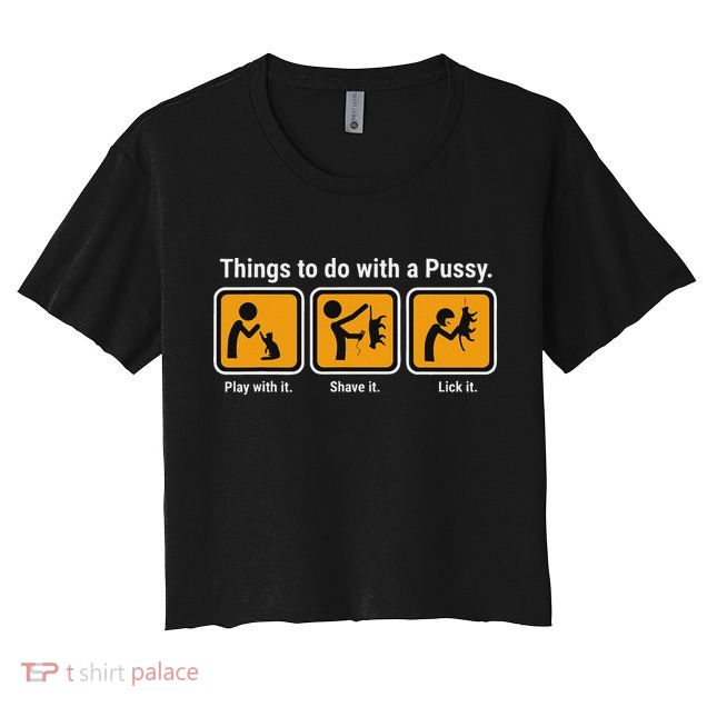Things To Do With A Pussy Cat Graphic Crop Top