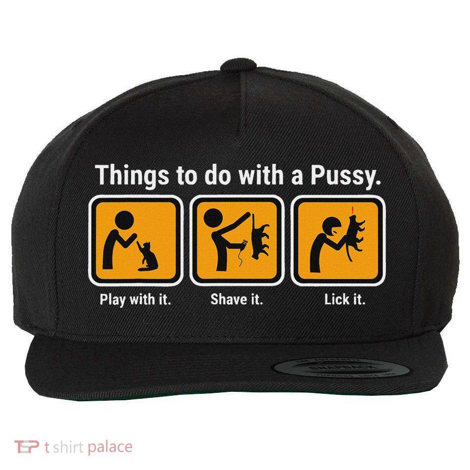 Things To Do With A Pussy Cat Graphic Wool Snapback Cap