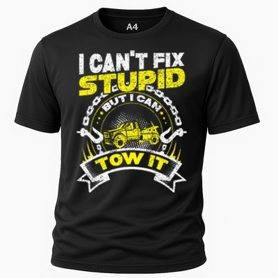 Tow Truck Driver Wrecker I Can't Fix Stupid But I Can Tow It Cooling Performance Crew T-Shirt