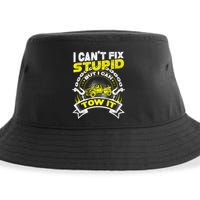 Tow Truck Driver Wrecker I Can't Fix Stupid But I Can Tow It Sustainable Bucket Hat
