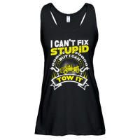 Tow Truck Driver Wrecker I Can't Fix Stupid But I Can Tow It Ladies Essential Flowy Tank