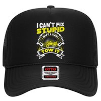 Tow Truck Driver Wrecker I Can't Fix Stupid But I Can Tow It Trucker Hat